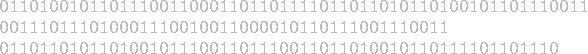 Text: A string of binary code. If you were to paste it into a decoder, it would read: incomingtrans mission