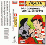 Image. Cover art for 'Das Geheimnis von La Sceletta.' Will leans over Captain Foul, pointing and yelling angrily. Foul leans backward in shock and surprise.