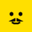 smiling legomoustache face