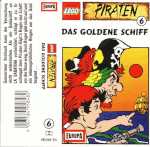 Image. Cover art for 'Das goldene Schiff.' Will and Roger stare out at a golden ship on the horizon. Roger's expression is greedy.