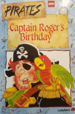 Image. Cover art for 'Captain Roger's Birthday.' Roger laughs jovially with Popsy the parrot on his shoulder.
