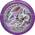 Image. Energy Slizer Disc, power level 3. The art on this disc depicts Energy Slizer throwing a disc as it flies through a storm.