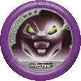 Image. Energy Slizer Disc, power level 5. The art on this disc is a stylized depiction of Energy Slizer's face head-on. Electricity crackles from one of its eyes.
