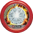Image. Fire Slizer Disc, power level 7. The art on this disc depicts Fire Slizer's energy source: a round, glowing diamond.