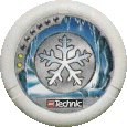 Image. Ice Slizer Disc, power level 2. The art on this disc depicts a snowflake symbol.