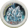 Image. Ice Slizer Disc, power level 7. The art on this disc depicts Ice Slizer's energy source: a jagged ice crystal with many shining facets.