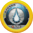 Image. Sub Slizer Disc, power level 2. The art on this disc depicts a water droplet symbol.